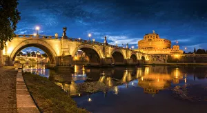 Castel Sant Angelo at Night, Rome, Italy