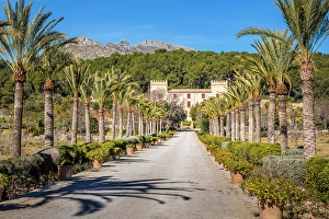 Manor House Prints: Castell Son Claret near the village of Es Capdella, Mallorca, Balearic Islands, Spain
