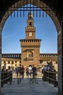 Castello Sforzesco medieval castle, Milan, Lombardy, Italy