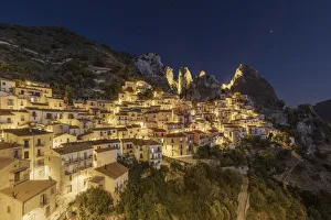 Historical Centre Prints: Castelmezzano with the Lucanian Dolomites in the background