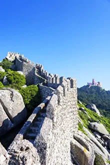 Surrounding Wall Prints: Castelo dos Mouros ramparts, Sintra, Portugal