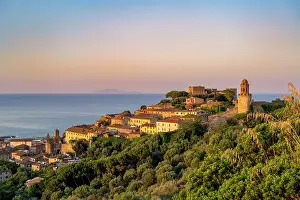Tyrrhenian Prints: Castiglione della Pescaia, in the background the island of Giglio