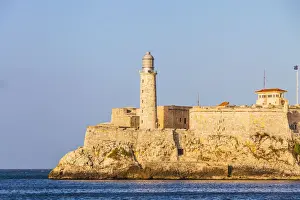 Habana Prints: Castillo De Los Tres Reyes Del Morro (otherwise known as El Morro) from The Malecon