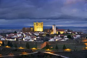 Images Dated 22nd February 2018: The castle and the 12th century medieval citadel of Braganca at dusk. Tras-os-Montes