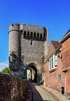 Lewes Prints: Castle Gate, Lewes, East Sussex, England, United Kingdom