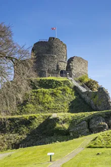 Launceston Prints: Castle at Launceston, Cornwall, England, UK