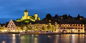 Schaffhausen Prints: Castle Munot at Night, Schaffhausen, Switzerland