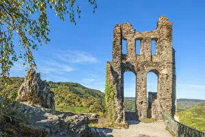 Castle ruin Grevenburg, Traben-Trarbach, Mosel valley, Rhineland-Palatinate, Germany