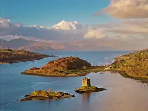 Highland Region Prints: Castle Stalker on Loch Linnhe, Appin, Argyll & Bute, Scotland