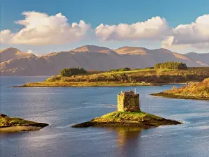 Highland Region Prints: Castle Stalker on Loch Linnhe, Appin, Argyll & Bute, Scotland