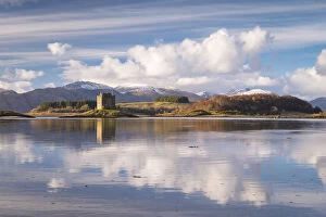 Images Dated 5th May 2020: Castle Stalker reflected on Loch Laich, an inlet off Loch Linnhe in the Scottish