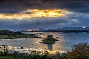 Bute Prints: Castle Stalker at Sunset, Appin, Argyll, Scotland