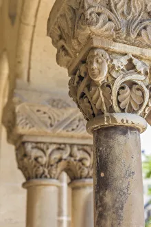 Hall Prints: Detail on the castle terrace of Bad Homburg vor der Haohe, Taunus, Hesse, Germany