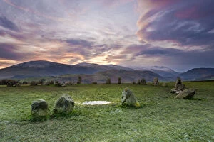 Images Dated 27th January 2009: Castlerigg stone circle, Keswick, Lake District, Cumbria, England