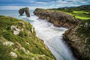 Bay Of Biscay Collection: Castro de las gaviotas rock, Llanes, Asturias, Spain