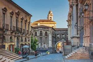 Images Dated 17th September 2020: Catania, Sicily. Baroque street Via Crociferi, Churches of San Francesco