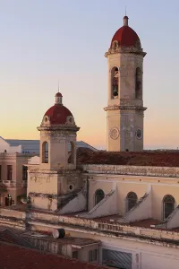 Cienfuegos Prints: Catedral de la Purisima Concepcion, Jose Marti Park, Cienfuegos, Cienfuegos Province, Cuba