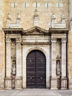 Plaza Mayor Prints: Catedral of San Ildefonso, detailed view, Plaza Grande, Merida, Yucatan State, Mexico