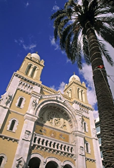 Tunis Prints: Cathedral, Avenue Bourguba