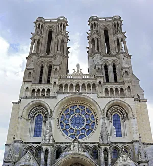 Cathedral Of Our Lady Prints: Cathedral of Our Lady of Laon, Laon, Aisne department, Picardy, France