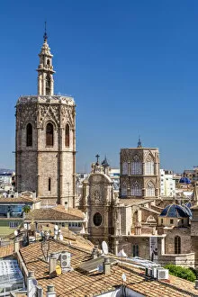 Images Dated 10th July 2019: Cathedral and Micalet bell tower, Valencia, Comunidad Valenciana, Spain