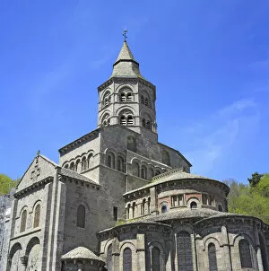 Images Dated 17th July 2008: Cathedral of Notre-Dame, Orcival, Auvergne, France