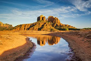 Formation Prints: Cathedral Rock Reflection, Sedona, Arizona, USA