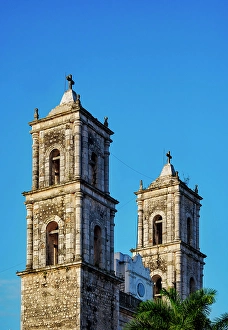 Saint Servatius Prints: Cathedral of San Servacio, Valladolid, Yucatan State, Mexico