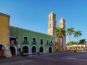 Saint Servatius Prints: Cathedral of San Servacio, Valladolid, Yucatan State, Mexico