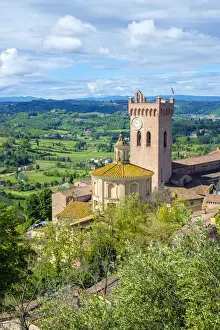 Pisa Province Prints: Cathedral of Sant Assunta and Santo Genesio and the cathedrals campanile