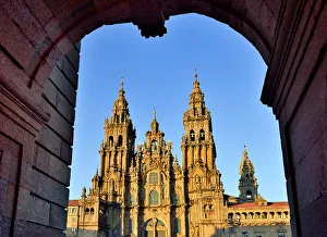 Walk Prints: Cathedral Santiago de Compostela Jakobsweg, Spanien Camino de Santiago, Galicia, Spain