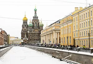 Images Dated 5th October 2022: Cathedral Savior on the Spilled Blood (Khram Spasa na Krovi) on Griboedov Canal in winter