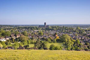 Images Dated 20th May 2020: Cathedral and skyline of Guildford from The Mount, Surrey, England, UK