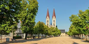 East Germany Prints: Cathedral square with cathedral of St