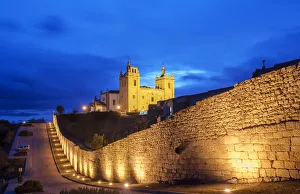 Images Dated 22nd February 2018: The Cathedral of the walled city of Miranda do Douro at dusk. Tras-os-Montes, Portugal
