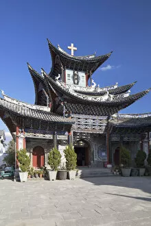 Dali Gallery: Catholic church, Dali, Yunnan, China