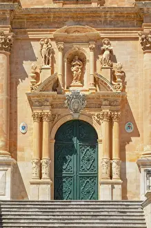 Upper Town Prints: Cattedrale di San Giovanni Battista facade, Ragusa, Ragusa province, Sicily, Italy