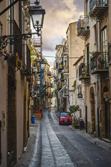 Cefalu Gallery: Cefalu, Sicily, Italy. City street in the old town