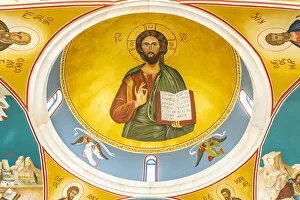 Images Dated 22nd December 2020: Ceiling Icon painting inside St Nicholas Church or Ayios Nicholaos, Geroskipou, Paphos