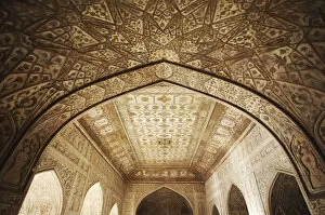 Subcontinent Collection: Ceiling of Khas Mahal in Agra Fort, Agra, Uttar Pradesh, India