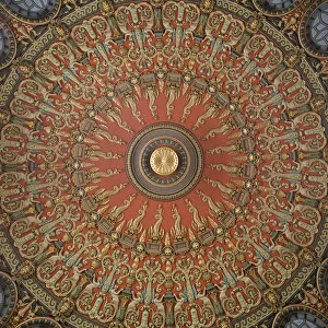 Images Dated 18th December 2019: Ceiling of Romanian Athenaeum Concert Hall, Bucharest, Romania