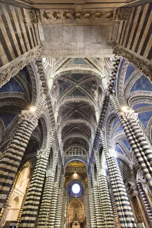 Images Dated 22nd December 2017: Ceiling of Siena Cathedral, Cattedrale di Santa Maria Assunta, Siena, Tuscany, Italy