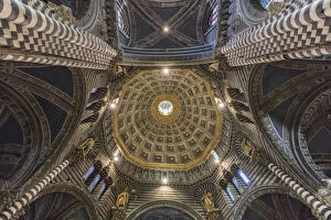 Images Dated 22nd December 2017: Ceiling of Siena Cathedral, Cattedrale di Santa Maria Assunta, Siena, Tuscany, Italy