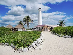 Navigation Prints: Celarain Lighthouse, Punta Sur, Cozumel Island, Quintana Roo State, Mexico