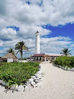 Navigation Prints: Celarain Lighthouse, Punta Sur, Cozumel Island, Quintana Roo State, Mexico