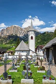 Corvara Prints: Cemetery, Corvara, Alto Adige-South Tyrol, Italy
