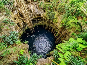 Roots Prints: Cenote Oxman, Valladolid, Yucatan State, Mexico