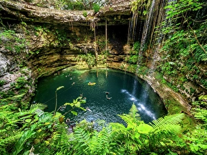 Cenote Prints: Cenote Saamal, Valladolid, Yucatan State, Mexico