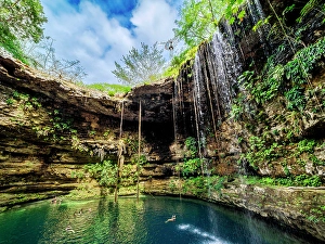 Cenote Prints: Cenote Saamal, Valladolid, Yucatan State, Mexico