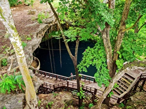 Cenote Prints: Cenote Zaci, Valladolid, Yucatan State, Mexico